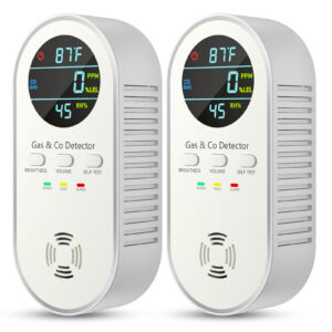 NICGOL 5 in 1 Gas and Carbon Monoxide Detectors (2 Pack)