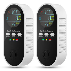 NICGOL 5 in 1 Upgraded Natural Gas Leak Detector and Carbon Monoxide Detectors (2 Pack)