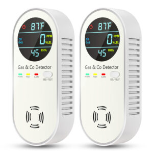 NICGOL 4-in-1 Gas  & Carbon Monoxide Detectors (2 Pack)