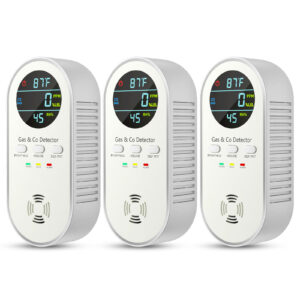NICGOL 5 in 1 Gas and Carbon Monoxide Detectors (3 Pack)