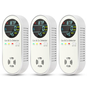 NICGOL 4-in-1 Gas  & Carbon Monoxide Detectors (3 Pack)